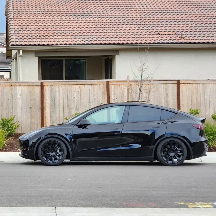 Raised her up and aligned tesla is looking good