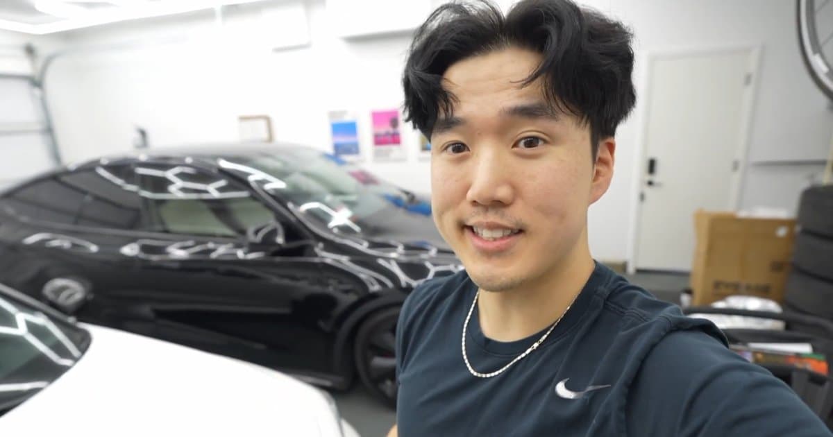 John Nguyen in his garage